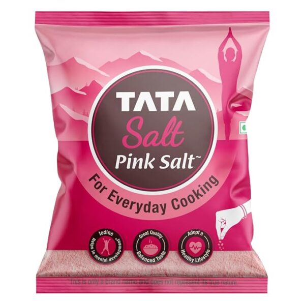 Tata Salt Pink Salt, 1kg, Rock Salt for Everyday Cooking, Sendha Salt