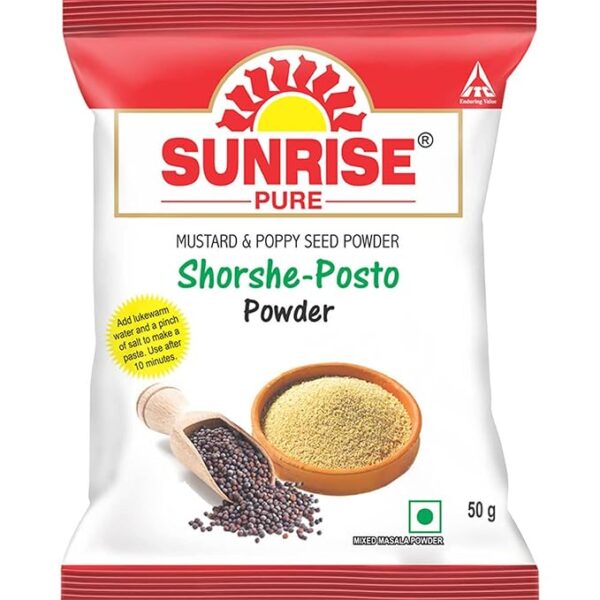 Sunrise Pure Shorshe Posto Spice Powder Pouch, 50 g