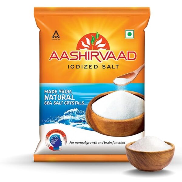 AASHIRVAAD Iodized Salt || 1 Kg + 200g Free