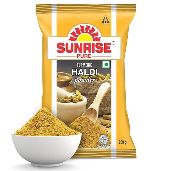 Sunrise Pure Turmeric Spice Powder Pouch, 200 gram