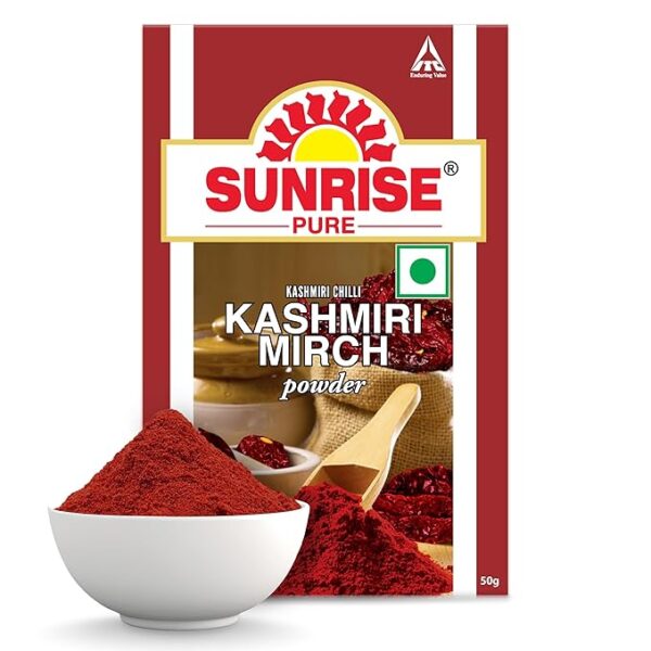 Sunrise Pure Kashmiri Mirch Spice Powder Pouch, 50 gram