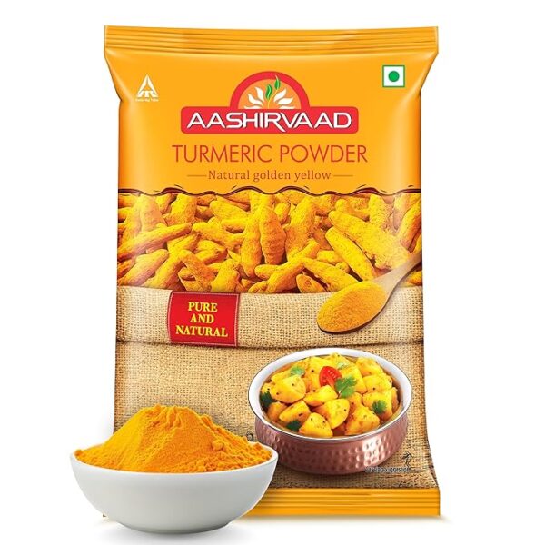 Aashirvaad Turmeric Powder, 100g, Natural Golden Turmeric Powder with No Added Flavours and Colours