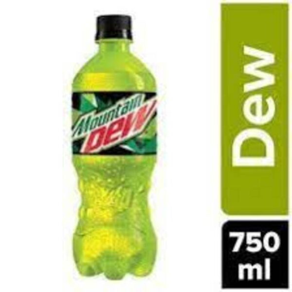 Mountain Dew Soft Drink, 750 ml.