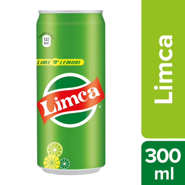 Limca Soft Drink - Lemon Flavor, 300ml Tin