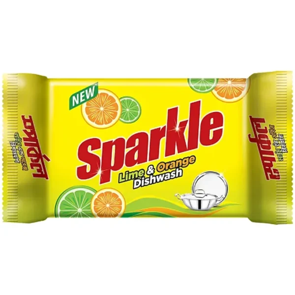 Sparkle Lime & Orange Dishwash Bar, 60 g