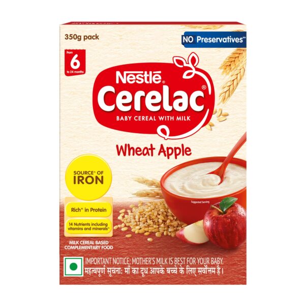 Nestle Cerelac Baby Food Cereal Wheat Apple